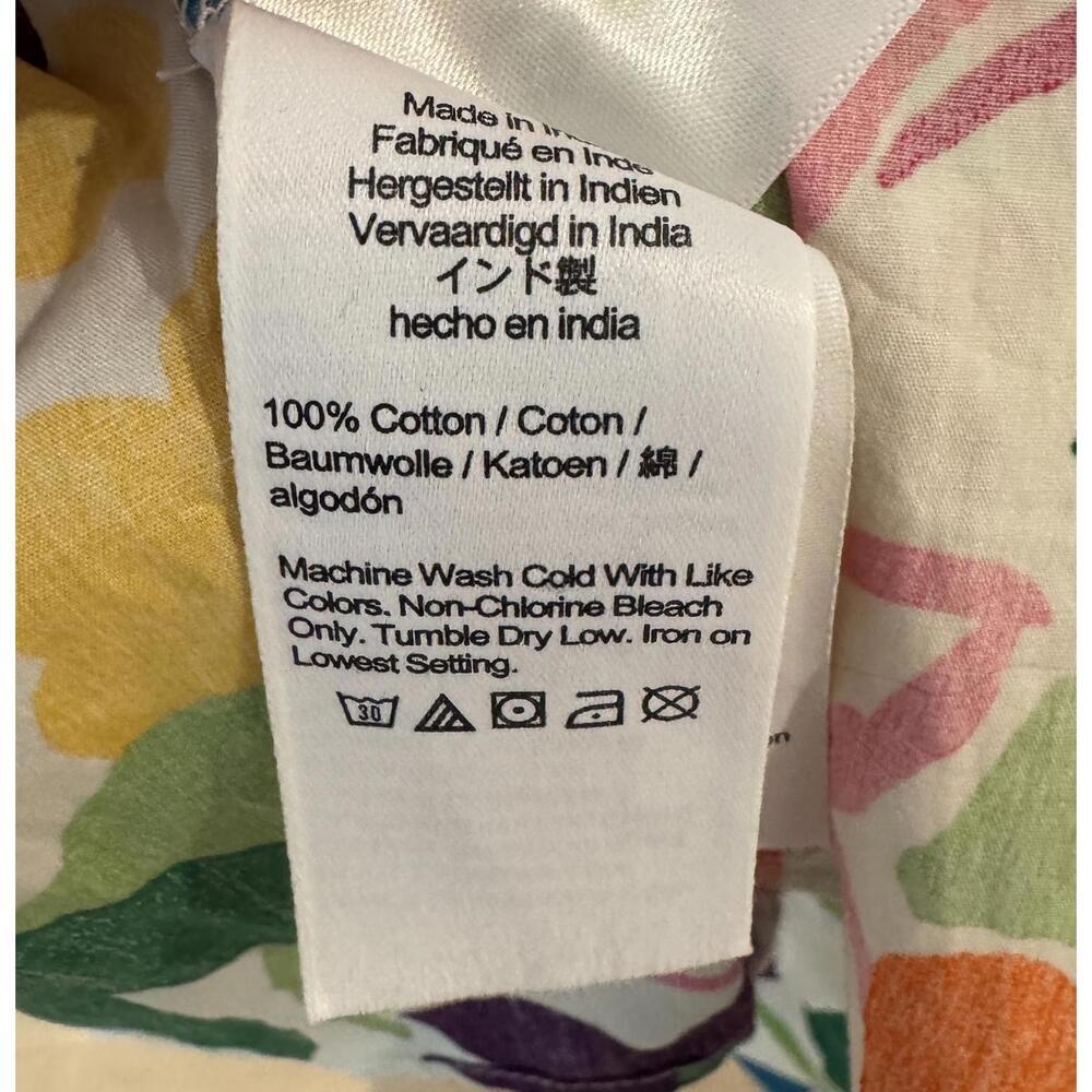 NWOT J.Crew 100% Cotton Puff Sleeve Button-Front Dress Floral Garden Size 00 - Picture 6 of 6